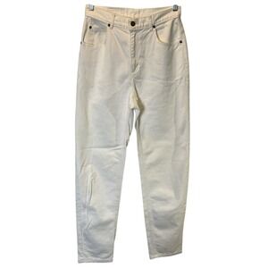 Vintage 80s Lizwear Jeans Womens Size 4 White High‎ Rise Tapered Leg Mom Jeans